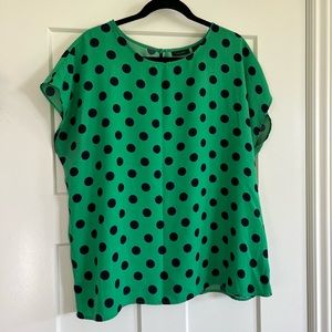Halogen navy and green XL shell blouse.